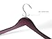 Topline Classic Wood Shirt Hangers - Cherry Finish (20-Pack)