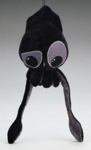 Confused Black Large Squib Designer Plush Squid Figure