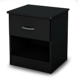 South Shore Libra 1-Drawer Nightstand, Pure Black (Kitchen)