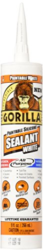 Click Here to See More Images Gorilla 8070002 Paintable Sealant Silicone, 9 oz, White