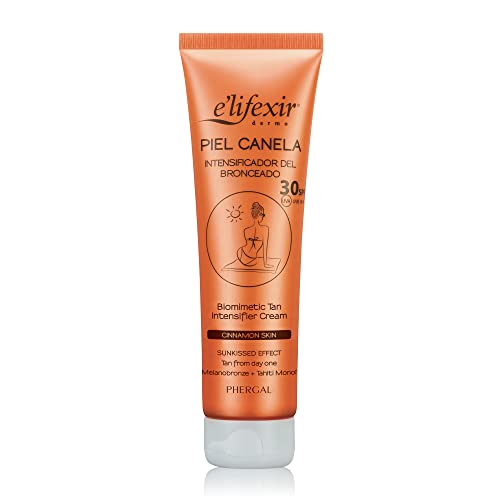 Elifexir Piel Canela SPF 30 | Gel Abbronzante | Acceleratore Abbronzante | Pelle Cannella Intensa e Durata | Crema Solare Impermeabile e Protezione da UVA, UVB e IR-A, 150ml