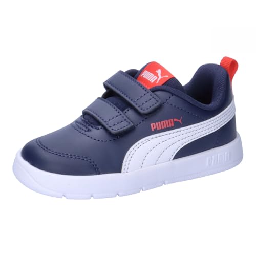 Unisex Kids COURTFLEX V3 V INF Sneaker, PUMA Navy-PUMA White-PUMA Red, 27 EU