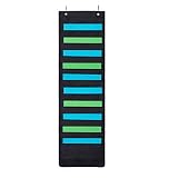 Hanging File Organizer. 10 Pockets Storage Organizer Homework,File,Bill,Magzine.Best for Office, Dorm, Classroom, Space Saving.Over The Door Mount (3 Hangers Included).Christmas Gift