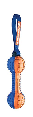 Ethical Pets Push To Mute Dog Toy Dumbell With Strap
