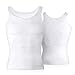 HOTER Mens Slimming Body Shaper Vest Abdomen Slim, White, Large