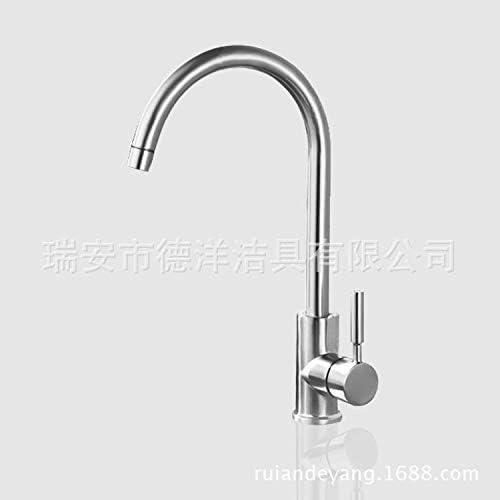 DLLD Faucet Faucet Kitchen Sink Faucet Kitchen Tap Brushed Faucet Lavatory Faucet Rotary Kitchen hot and cold