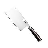 Deik Butcher Knife, Stainless Steel Chopping Knife, Meat Cleaver with Ergonomic for Home Kitchen or Restaurant, 7 Inch Cleaver