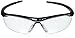 MCR Safety DL110 Dallas Safety Glasses with Polished Black Frame and Clear Lens