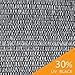 Ecover 30% Shade Cloth Sunblock Fabric Cut Edge with Free Cilps UV Resistant for Garden Plants Cover, Black, 6 x 8ft