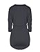 2000 SEJORA 3/4 Sleeve Dolman Tunic Top Crew Neck (Charcoal, Medium)
