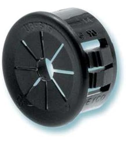 Heyco 8402 HFC 1/2 Black HI Flex Straight Connector & NUT (Package