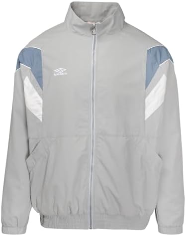 Umbro Men's Full Zip Retro Wind Jacket, Teal/Navy XS at Amazon