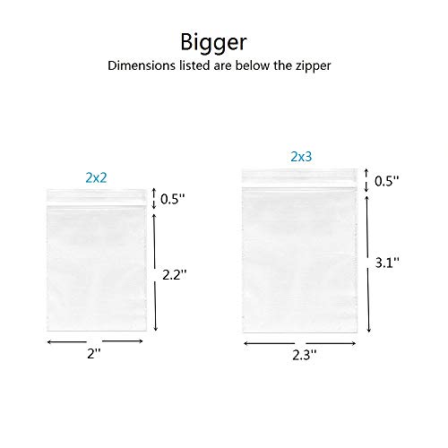 1 Plastic+Ziplock+Assorted+3+9x5+2+Reclosable