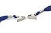 Blue Lanyard Clip Bulk 50PCS 33-Inch Badge Lanyards with Clip Office Neck Flat Cotton Lanyard with Badge Bulldog Clip Blue lanyards for id Badges (Blue)