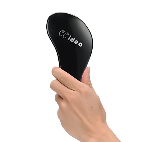 CCidea Detangling Brush - Glide Thru Detangler Hair Comb or Brush - No More Tangle - Adults & Kids (black)