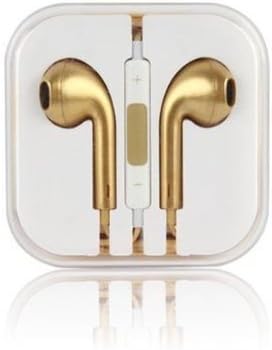 Rooes Apply Style Earbuds with mic and volume control (Gold Shiny)