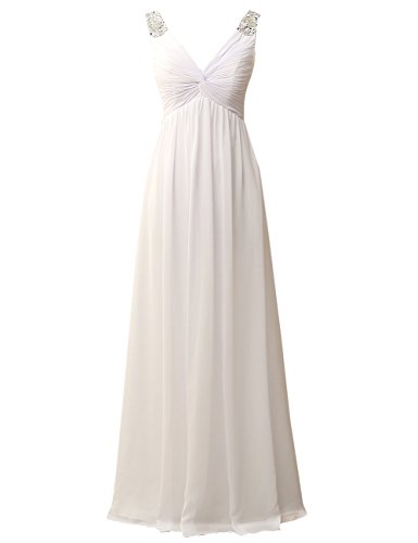 simple white beach wedding dress