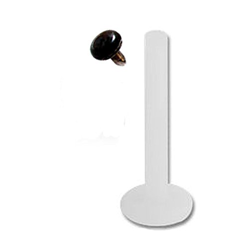 Mole Labret Retainer - Brown Bioplast 1.2mm x 6mm