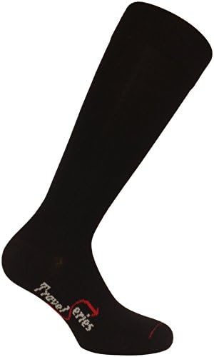 TravelSeries Women's Graduated Knee High Compression Travel Recovery Socks, Black, Large TS4000