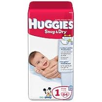 Huggies Baby Diapers, Snug & Dry, Size 1 (8 - 14 lbs), 44 ct