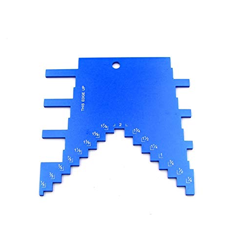 Step Depth Gauge for Router and Table Saw, Aluminum Ultimate Clarity Depth Gauge (Blue) - Thumbnail 3