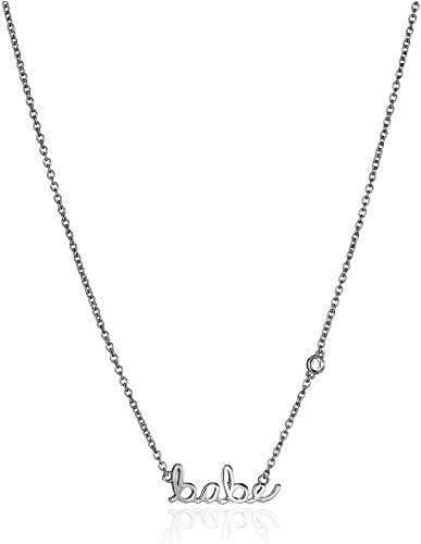 Shy by SE "Babe" Necklace with Diamond Bezel