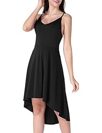 Chiciris - Vestido de fiesta de cóctel sin espalda con correas de espagueti para mujer