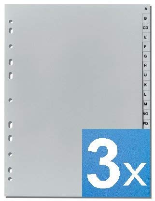5 Star A4 Index A Z, Full Height, Grey