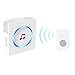 Chime, JETech Portable Wireless DoorBell Chime Plug-in Push Button with LED Indicator Over 50 Chimes, No Batteries Required for the Receiver (White) - 2120