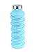 que Bottle - Collapsible Water Bottle. BPA-Free, Leak Proof, Lightweight Travel Bottle. 20oz - Iceberg Blue