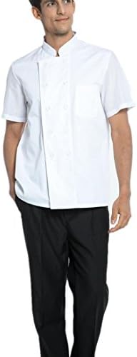 XinAndy Men's Summer Chef Coats Back sweat mesh