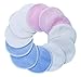 Bamboo Makeup Remover Pads - Reusable Cotton Rounds for Face with Mesh Bag and Hair Turban – 12 Facial Cleansing Wipes Gently Remove Facial and Eye Makeup (14 Piece Set)