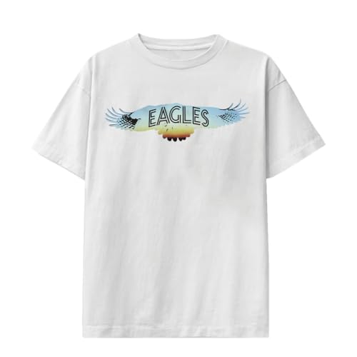 Eagles Sunset Wings T-Shirt, White, Large