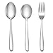 Toddler Kids Utensils Silverware Set of 3, LIANYU Stainless Steel Childrens Fork and Spoons with Case, Dishwasher Safe