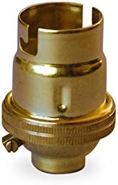 Lamps and Lights lampholder BC Half inch entry - no shade rings, Brass, half inch female threaded entry