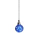 Zommapro 2PCS Blue Pull Chain Crystal Glass Ice Cracked Ball Pull Chain for Ceiling Fan Light Decoration 50cm Extension Chain