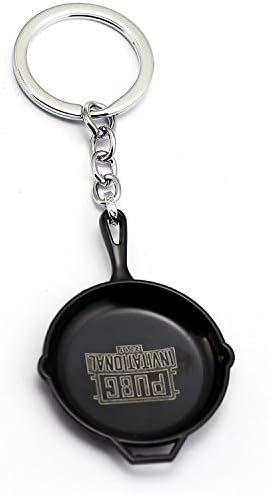 PUBG Key Chain Frying Pan and Helmet Gift to Yourself and Your Friend (Frying Pan Black)