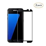 [2 Pack] DeFitch S7 Edge Screen Protector,Full Screen Coverage,9H Hardness,Anti-Scratch,HD Ultra-Clear,Bubble Free,Tempered Glass Screen Protectors Compatible Samsung Galaxy S7 Edge Screen Protector