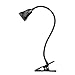 LED Desk Lamp, Powstro 3W Eye-Care Flexible Adjustable Gooseneck Table Lamp ,Clip on Bed headboard,Living Room,Cool White (Cool White)