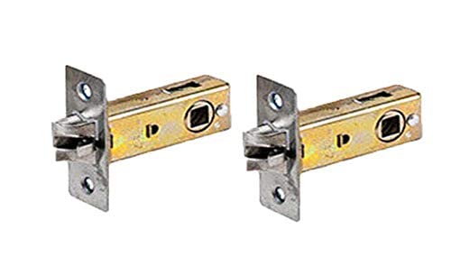 Boxonly 2PCS 45mm Forked Tubular Mortice Latch Stainless Steel Door Latch Sprung Lever Door Handles