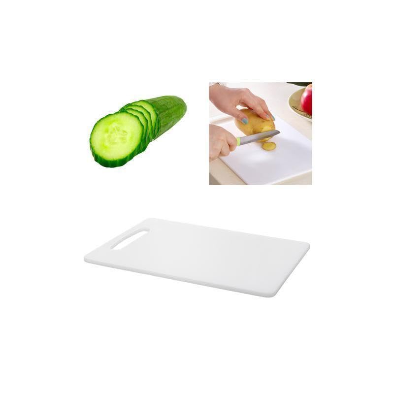 Professional Kitchen Chopping Board, Plastic, White, 27 x 17 cm, Medium Small, 500 g