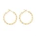 Followmoon 18K Gold Plated Women's Rope Hoop Earrings 20mm-50mm (30mm Rope Hoop Earrings)