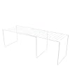 simplywire - Extra Large Extendable Kitchen Cupboard Organiser – Tall Storage Shelf – White