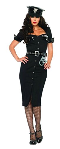 Leg Avenue Womens Lt. Lockdown Officer Police Outfit Fancy Dress Sexy Costume