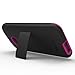 HTC One M8 Stand Case, GreatShield Legacy Series Ultra Slim Fit Hybrid Snap On Case Back Cover with Kickstand for HTC One M8 (2014) - (Black / Hot Pink Accents)