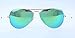 Ray-Ban RB3025 Classic Aviator Sunglasses, Matte Gold/Grey Mirrored Green, 55 mm