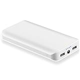 [Upgraded] 25000mAh Portable Phone Charger, External Battery Power Bank Backup Pack with Dual USB Output for IPhone IPad Samsung Cell Phones and More USB Chargeable Devices-White