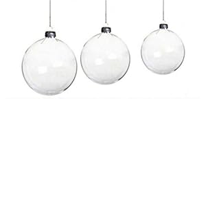 XMYZ 5/20 stks Kerst Ronde Ornament Invulbare Plastic Kerstballen Bol Transparante Kerstboom Decoratie Voor Home Party Xmas 8 cm 5 stks