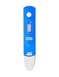 APEC TDSMETER Medidor Digital TDS tester de calidad del agua con estuche transportador, de 0 a 1999 ppm en rango de medición, 1 ppm de resolución, +   2  de precisión en lectura.