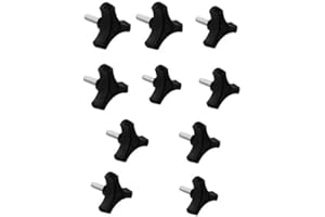 NIAIMEI 3/8"-16 Male Thread Wing Nut Knob 2 inch Diameter with 2 inch Long Threaded Post for Lawn Mower, Woodworking Jigs, Clamps Umbrella Base, (Pack of 10)